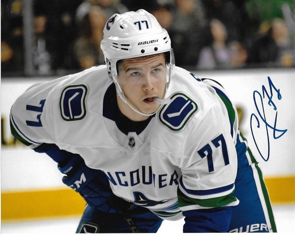 Vancouver Canucks Nikolay Nikolai Goldobin Signed Autographed 8x10 Photo Poster painting COA #13