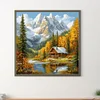 Diamond Painting-DIY Full Round Drill Snow Mountain(40*40 CM)