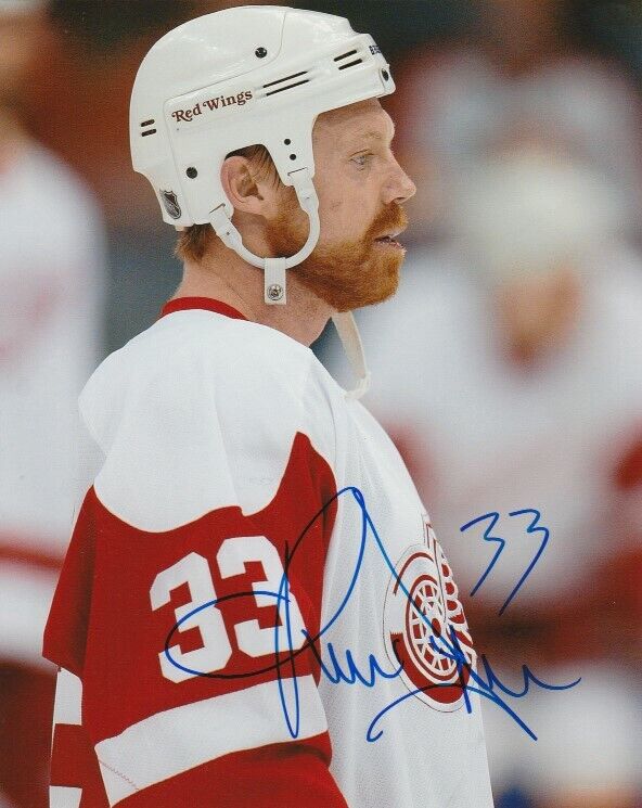 KRIS DRAPER SIGNED DETROIT RED WINGS 8x10 Photo Poster painting! Autograph