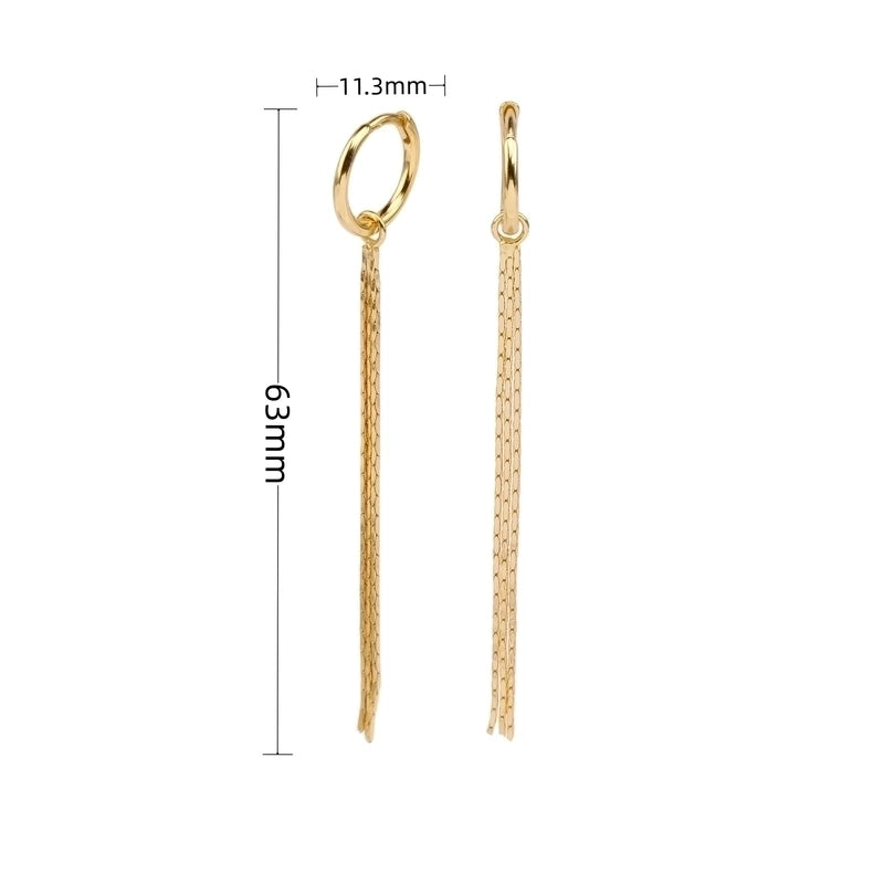 1 Pair 925 Sterling Silver Tassel Earrings