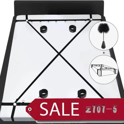 pornhint Pornhint Restraint Kit Mattress Binding Set Wrist Ankle Cuff Couple Blindfold Tickler Libido