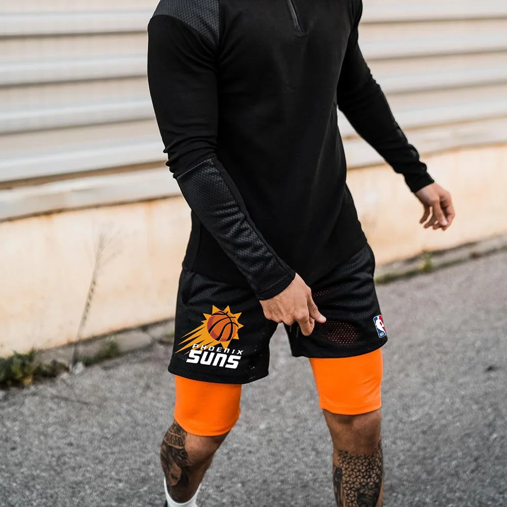 Men's Comfort Fitness Double Layer Athletic Shorts