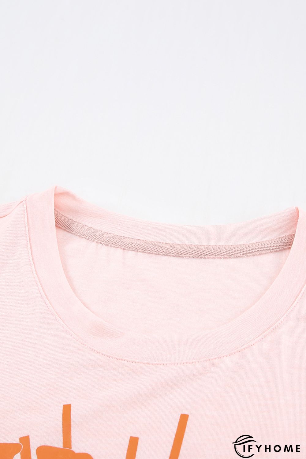 Pink SUNNY DAYS AHEAD Graphic Print Short Sleeve T-shirt | IFYHOME