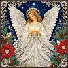 Xmas Angel Framed Special Shape Diamond Painting Kit 25x25cm