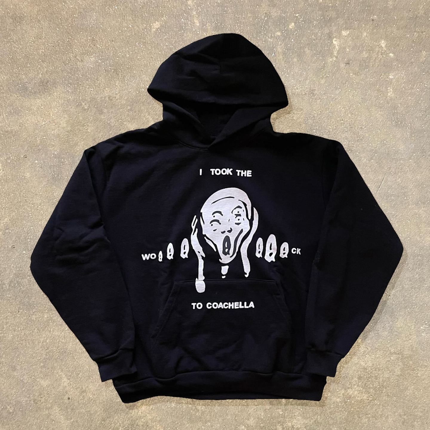 Scream Wock Print Long Sleeve Hoodies