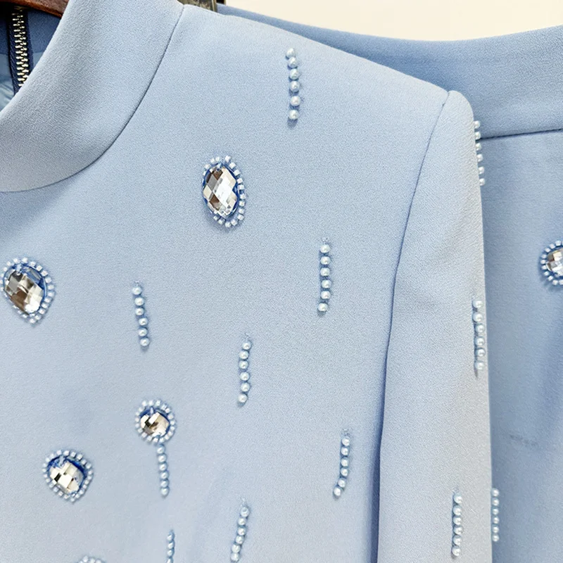 Nigikala Nigikala Star Fashion New Heavy Industry Nails Studded Short Top Dress Suit Two Sets