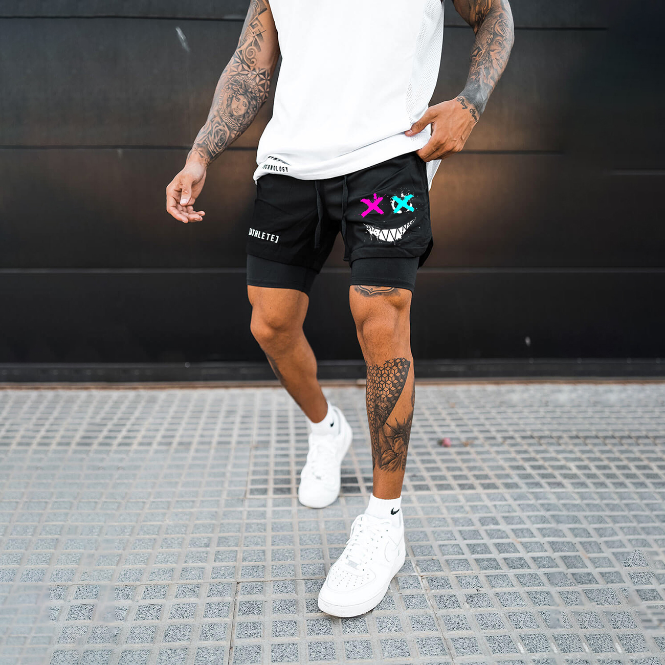 Men's Smiley Shorts Performance Shorts