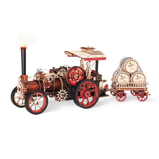 ROKR Steam Engine Mechanical 3D Wooden Puzzle LKA01 | Robotime Australia