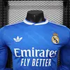 Joyfball 2025/2026 Player Version Long Sleeve Real Madrid Third Away Football Jersey（The player version jersey is a bit tight, please pay attention to the size selection）