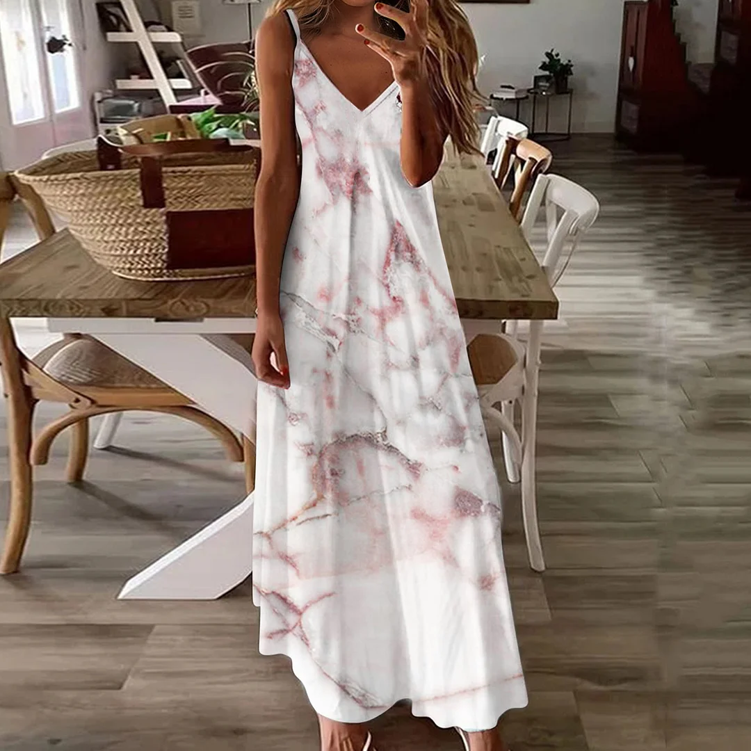 Print Resort Slip Dress