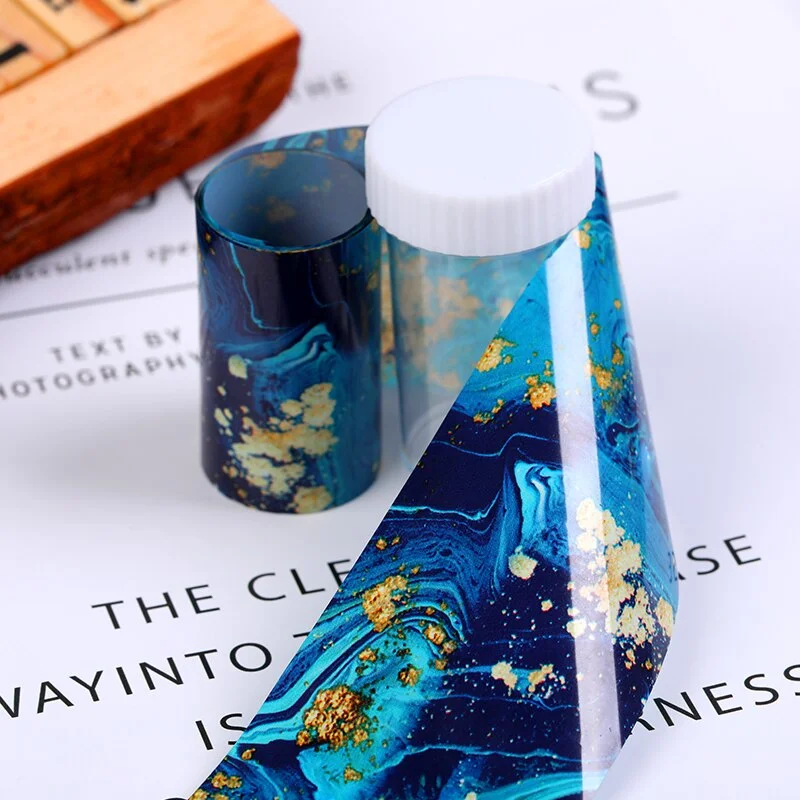 Nail Foils Marble Series Nail Transfer Foils Decorations DIY Idea Nail Art Transfer Sticker Decals Nail Accessories 4*100cm