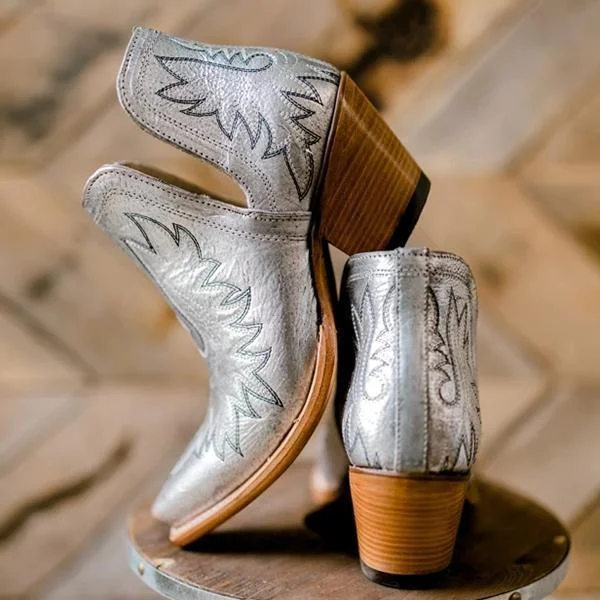 Women's  Western Distressed Leather Boots
