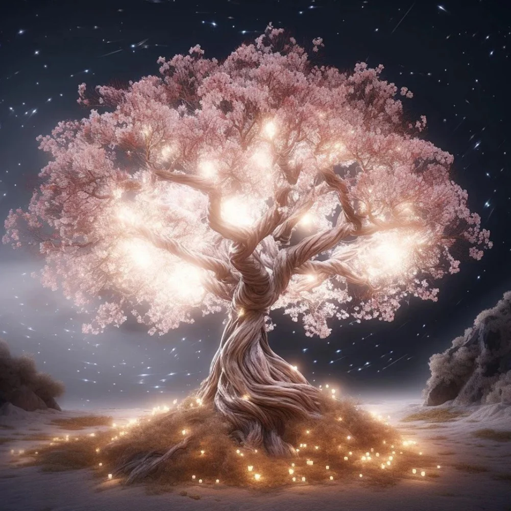 4pcs Diamond Painting - Full Round Drill - Life Tree(Canvas|30*30cm)