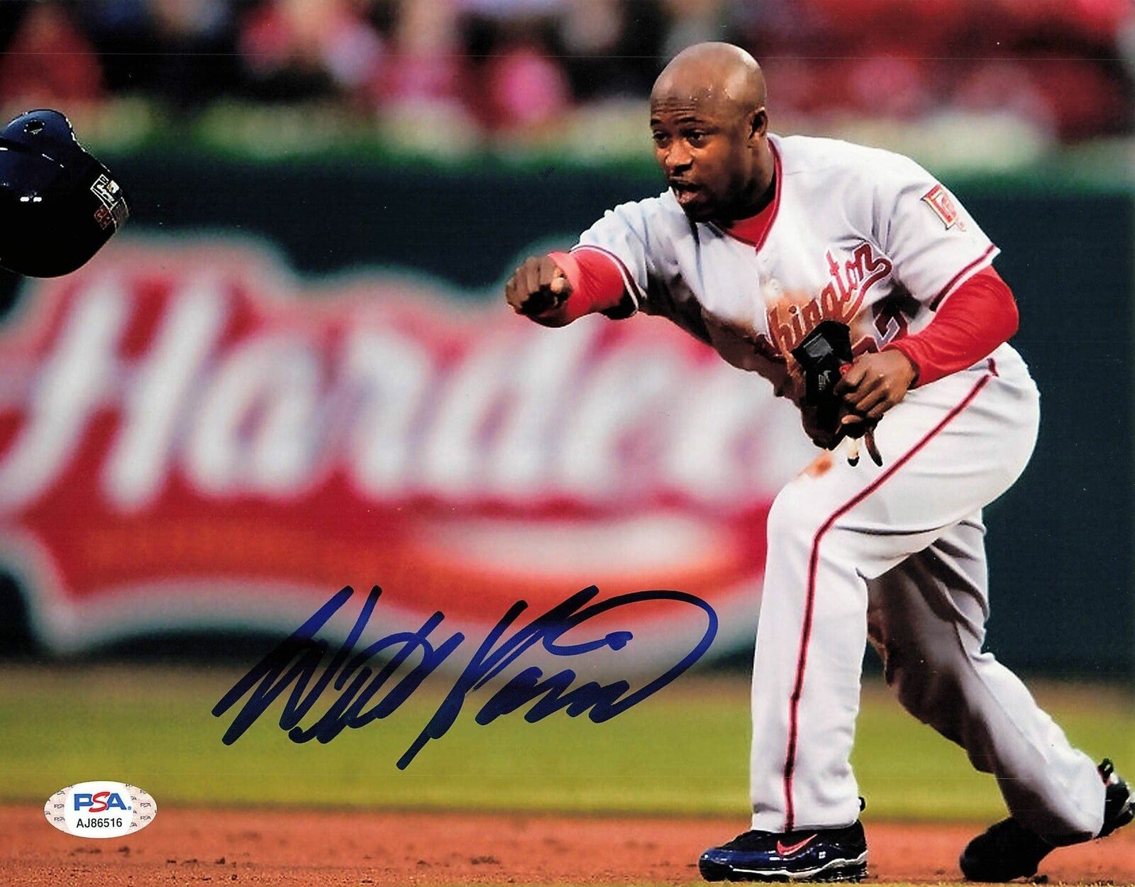 WILLIE HARRIS signed 8x10 Photo Poster painting PSA/DNA Autographed Washington Nationals