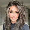 Elegant and Smooth Dark Brown Lace Front Wig
