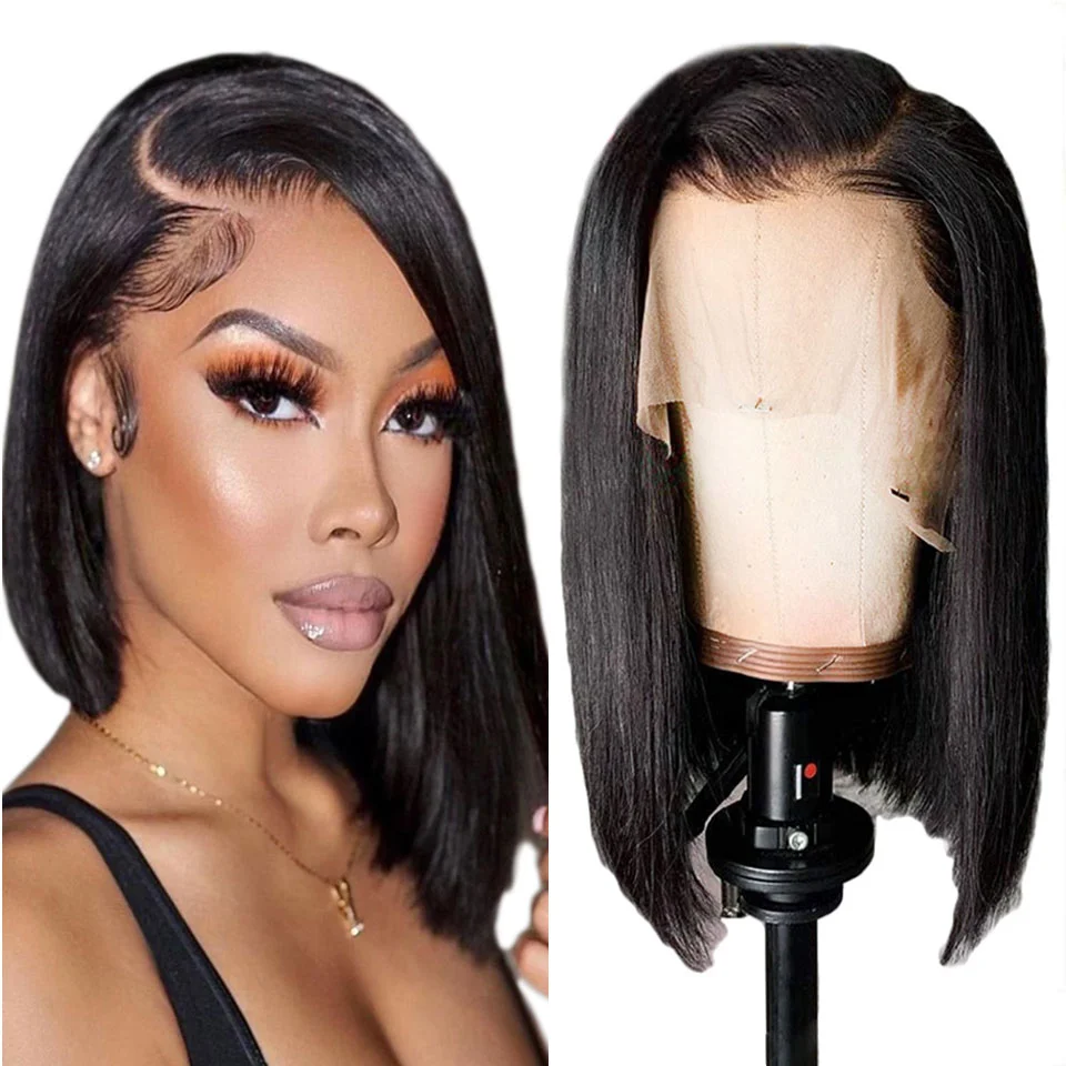 Jewtribute Hair®|Short Straight Wigs Natural Black Wig