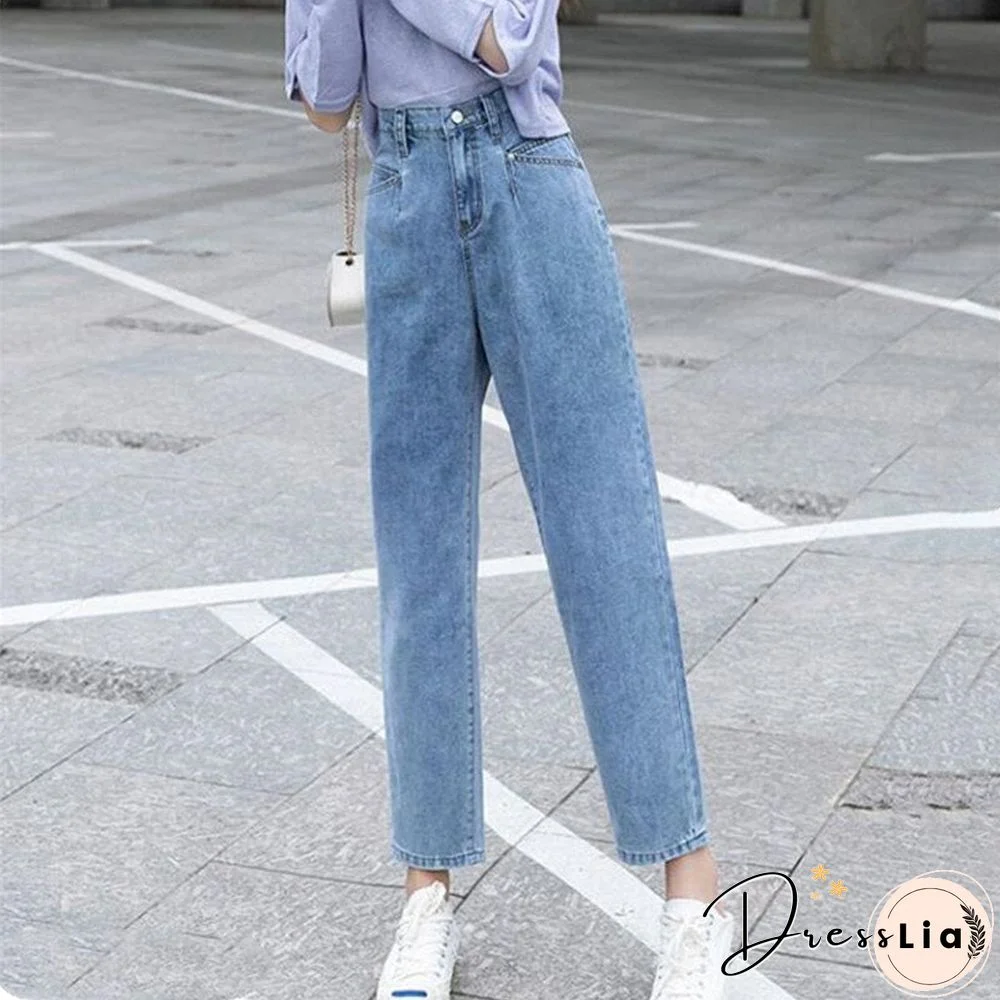 Woman Jeans High Waist Clothes Wide Leg Denim Clothing Blue Streetwear Vintage Quality Fashion Harajuku Straight Pants