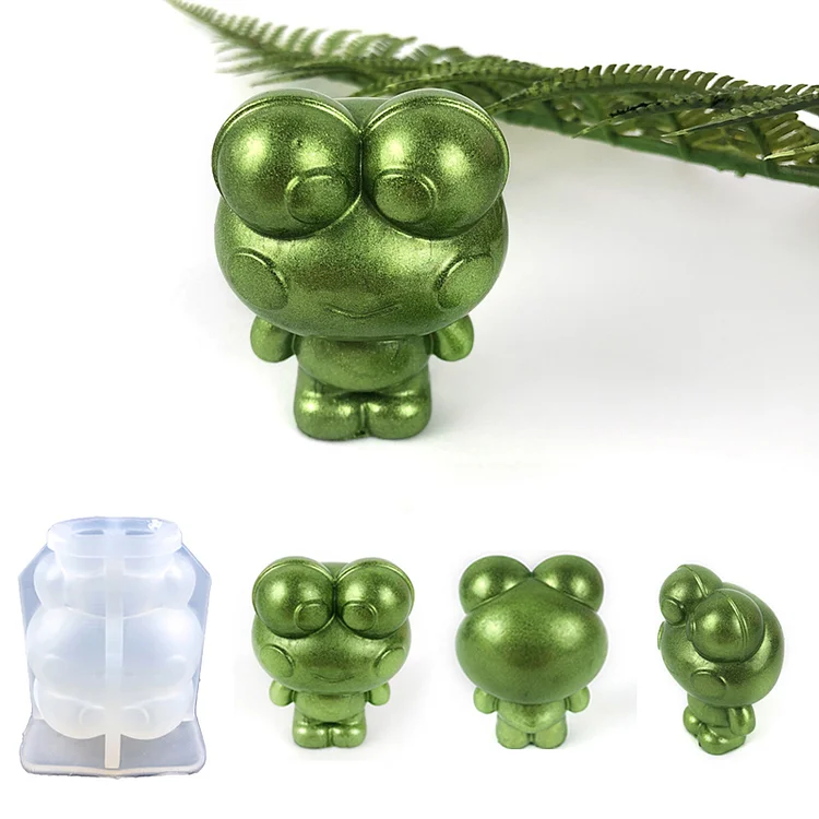 3D Standing Frog Ornament Resin Mold CrazyMold