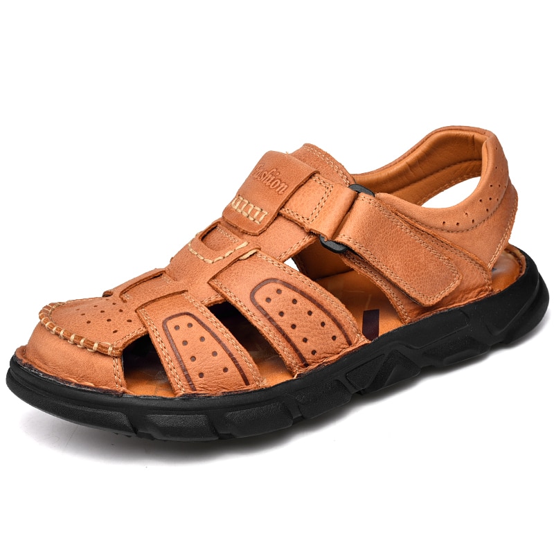 Quality Men's Genuine Leather Casual Outdoor Walking Sandals | ARKGET