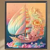 Diamond Painting -DIY Full Square Drill Flower Sailboat