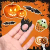 Halloween Creative Fidget Spinner Toy Bat Demon Ghost Keychain Hand Spinner Anti-Anxiety Toy Relieves Stress Bottle Opener Kids Toy