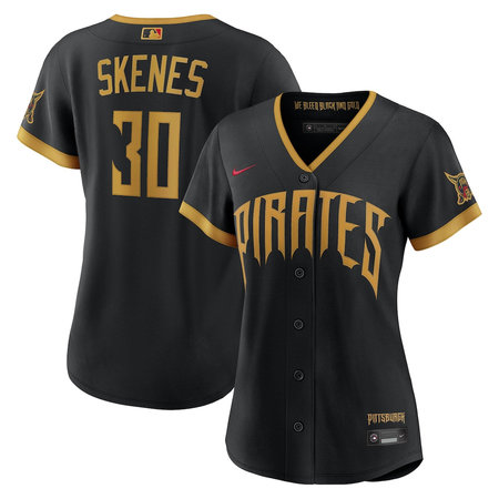 Women's Pittsburgh Pirates #30 Paul Skenes Nike Black 2026 City Connect Stadium Jersey RHWI