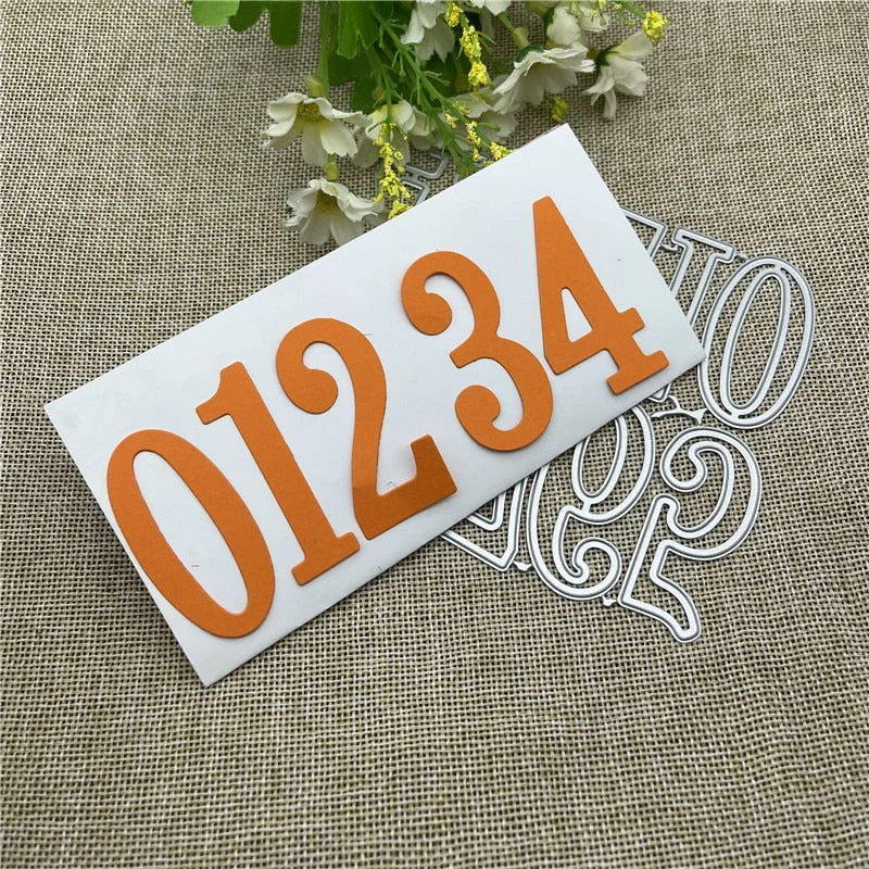 1 Set 0-9 Numbers Metal Cutting Dies Stencils DIY Embossing Scrapbooking Decorative Paper Card Craft