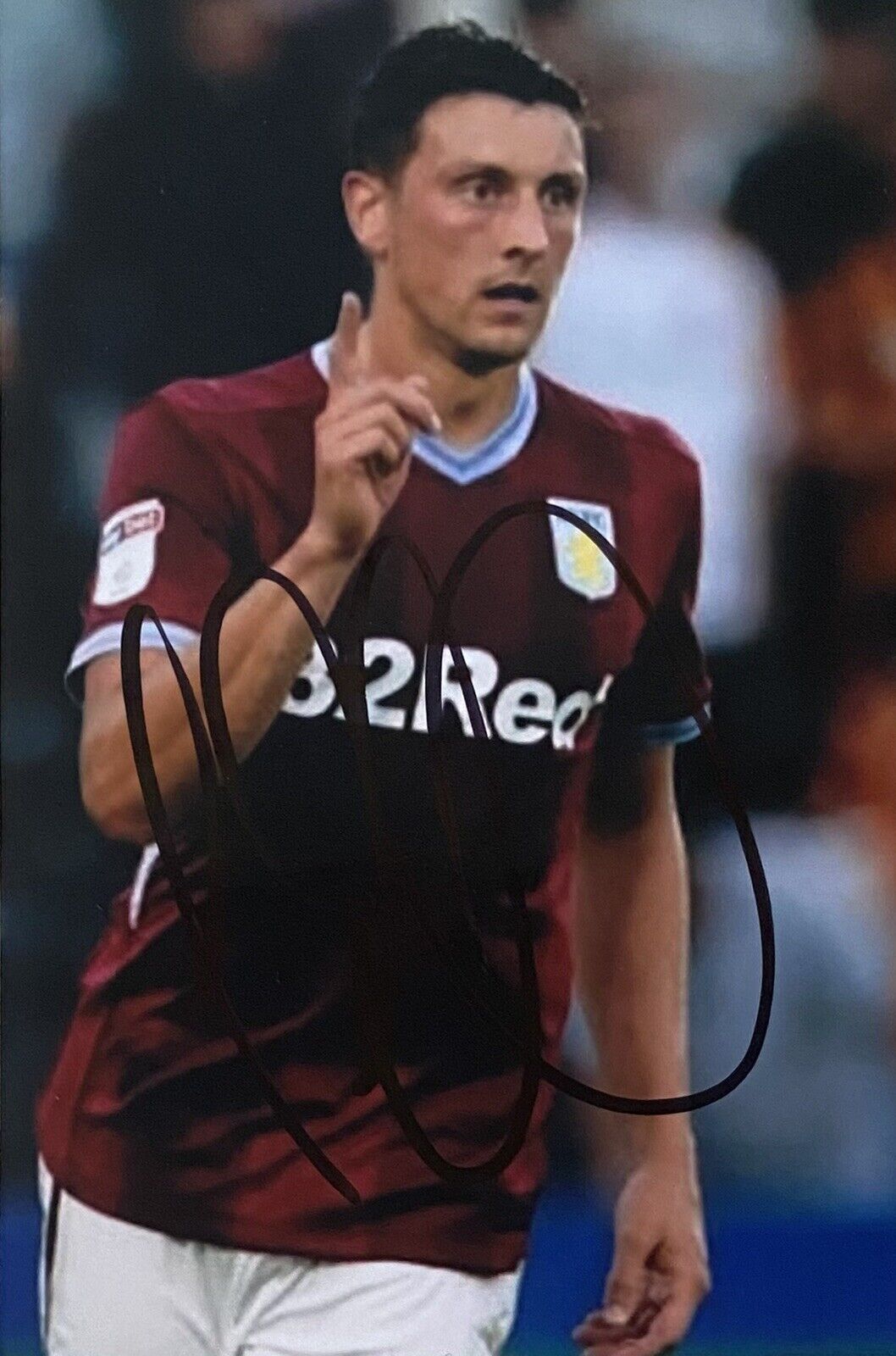 Tommy Elphick Genuine Hand Signed Aston Villa 6X4 Photo Poster painting