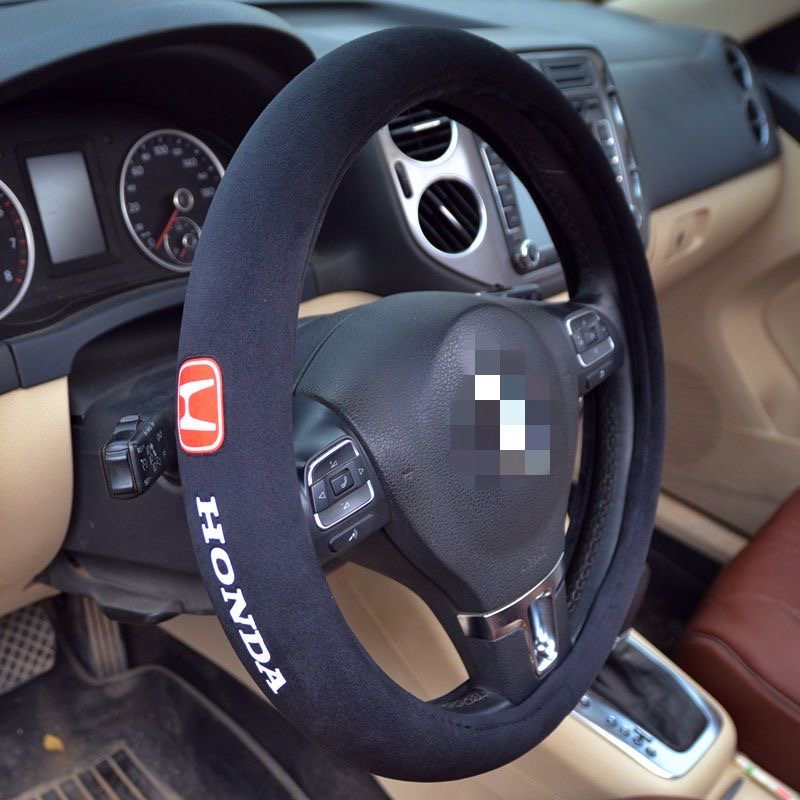 New car short plush non-slip steering wheel cover