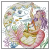 Mermaid'S Song-14CT Stamped Cross Stitch Egyptian Cotton 30*30cm/11.81*11.81in