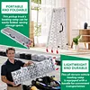 [US Local Warehouse] 2PCS 7.3ft Aluminum Motorcycle Ramp for Pickup Trucks ATVs Lawn Mowers Folding Dirt Bike Loading Ramp with Load Straps Truck Ramps