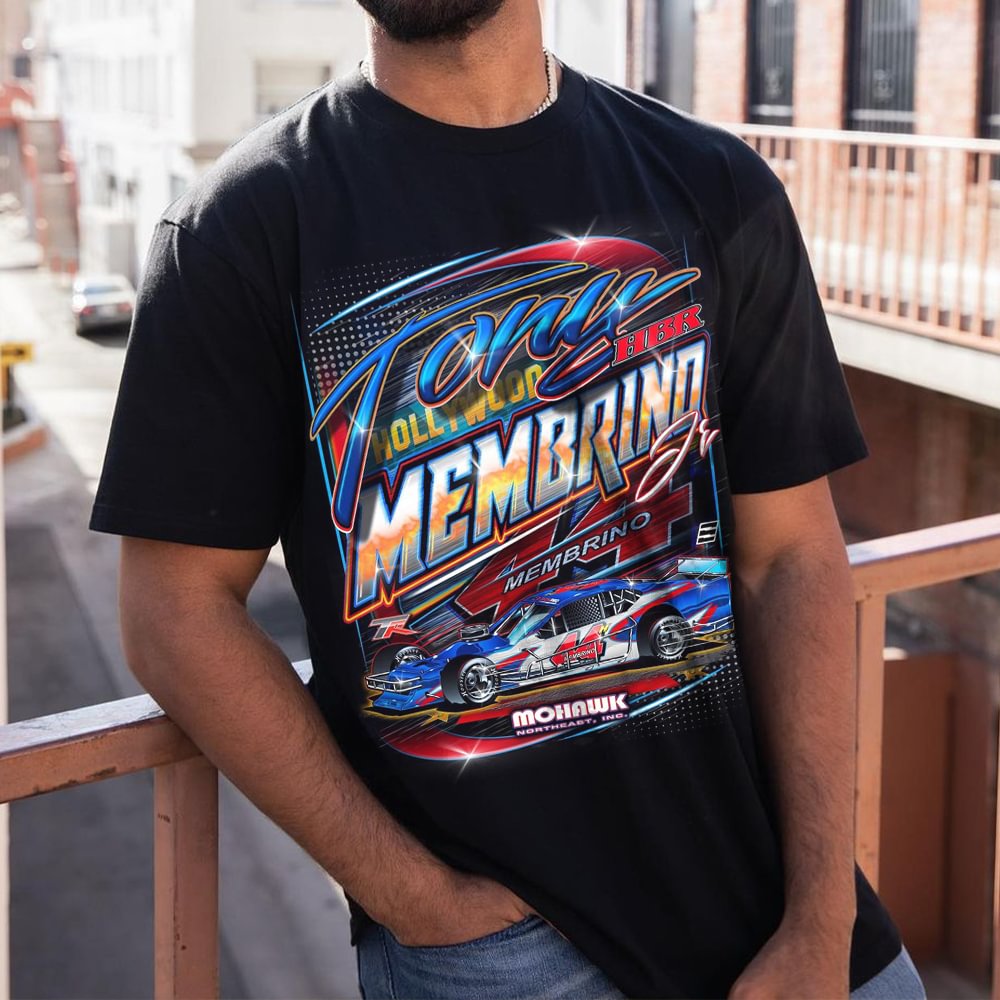 Vintage Racing Print All-Matching T-Shirt、、URBENIE