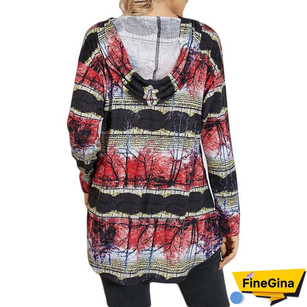 Vintage Print Raglan Sleeve Top