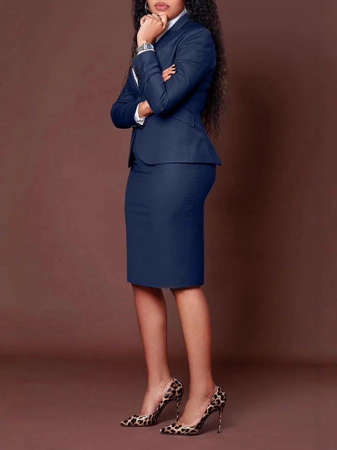 Nigikala Nigikala And Autumn 2025 New Women's Fashion Professional Composite Long Sleeve Suit Packed Cock Dress Set