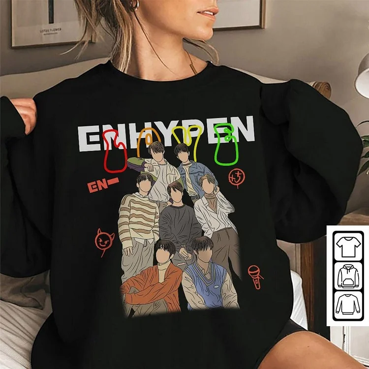 ENHYPEN Album DARK BLOOD Line Style Sweatshirt