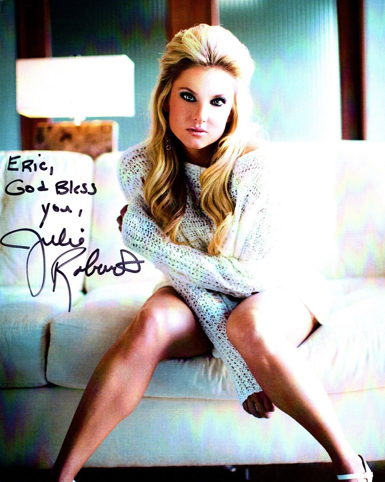 TO ERIC - Julie Roberts Signed Autographed Country Music Singer 8x10 inch Photo Poster painting