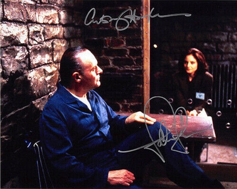 SILENCE of the LAMBS Anthony Hopkins and Jodie Foster Signed x 2 wCOA