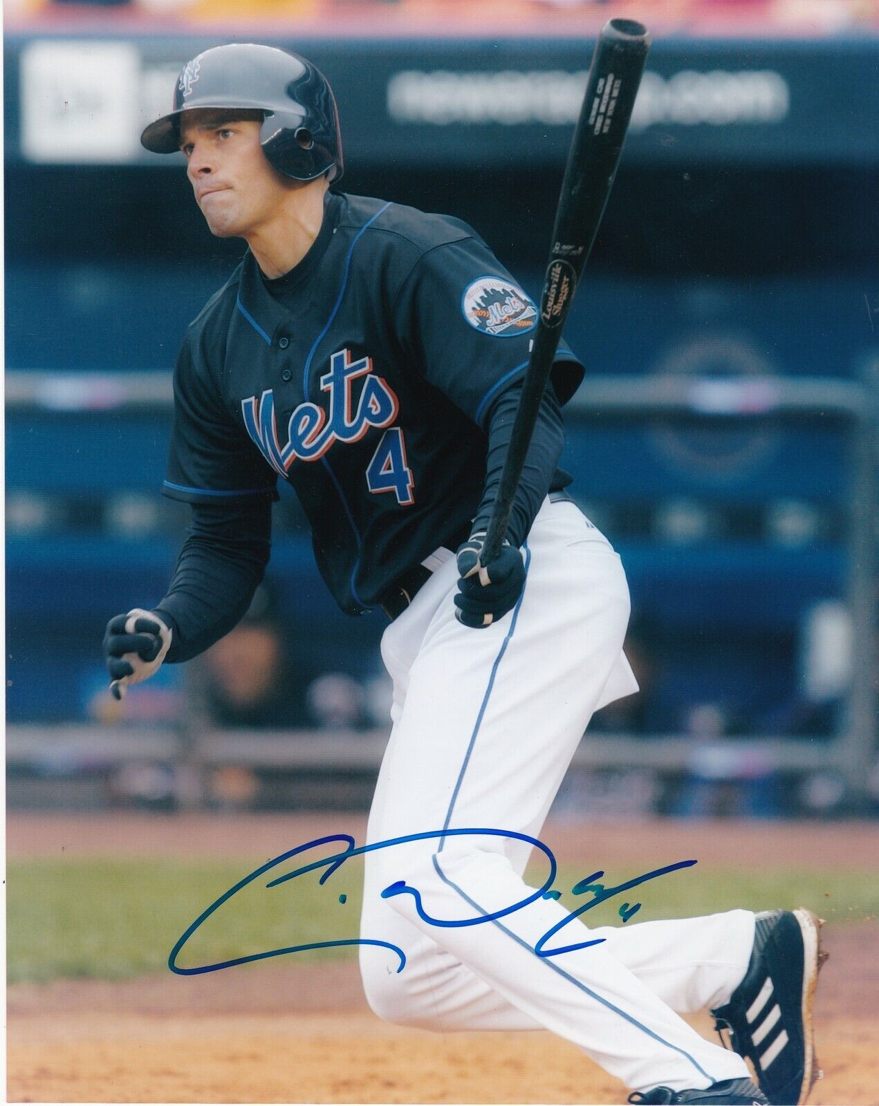 CHRIS WOODWARD NEW YORK METS ACTION SIGNED 8x10