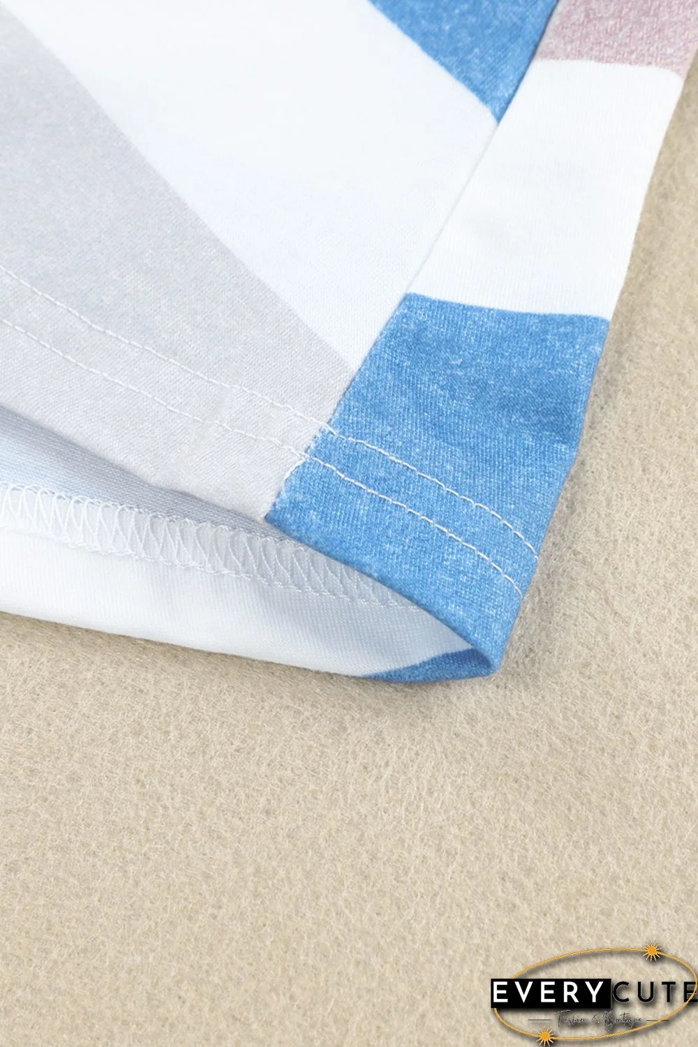 Multicolor Striped Pocket T Shirt Dress