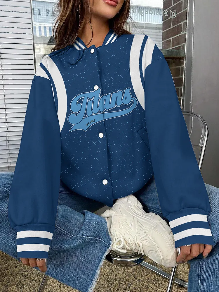 Tennessee Titans National Football League 2024 Make Your Mark Unisex Varsity Jacket