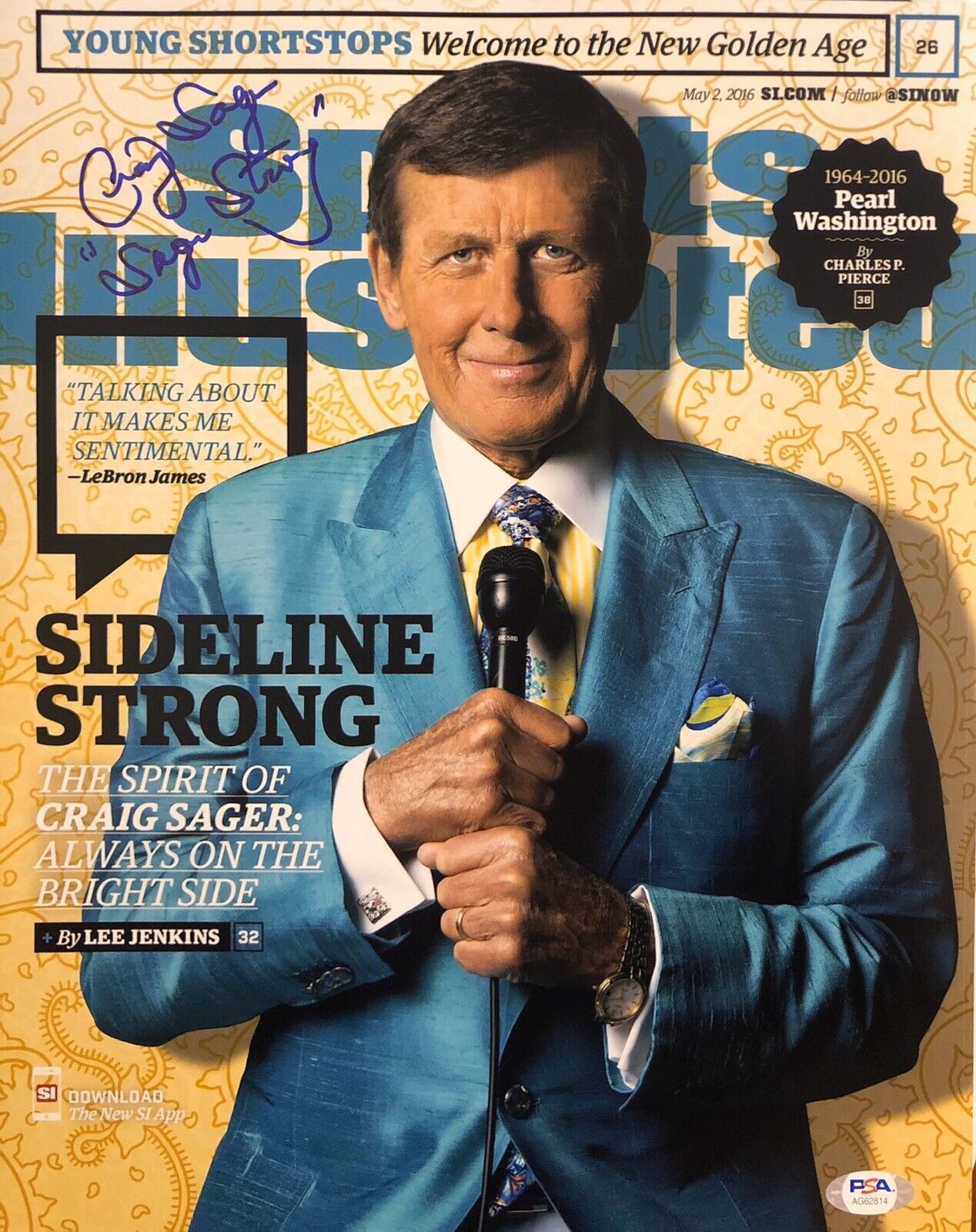 Craig Sager Signed Autographed 11x14 Photo Poster painting Sports Illustrated Cover Psa/Dna