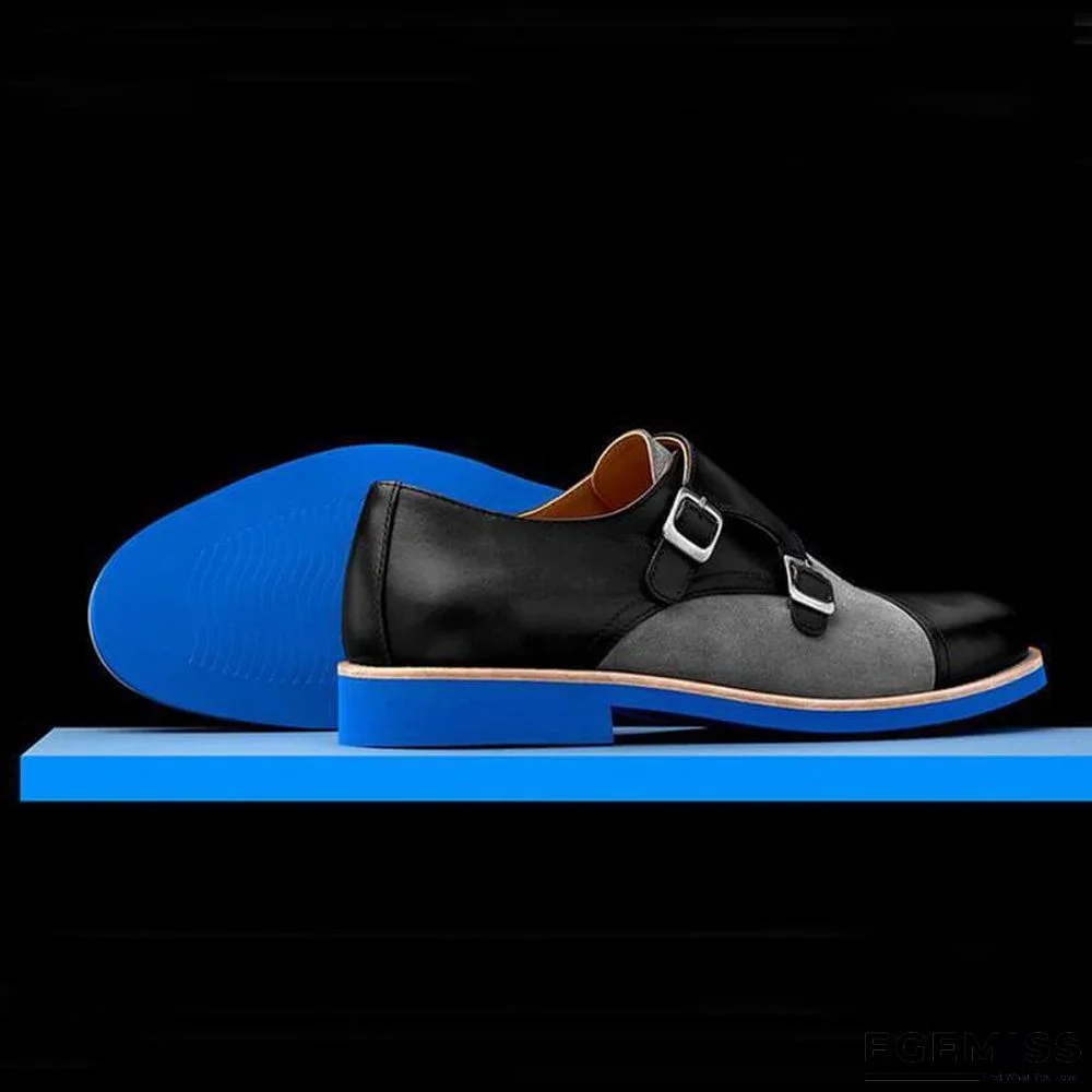 Men's Business Double Buckle Monk Shoes | EGEMISS