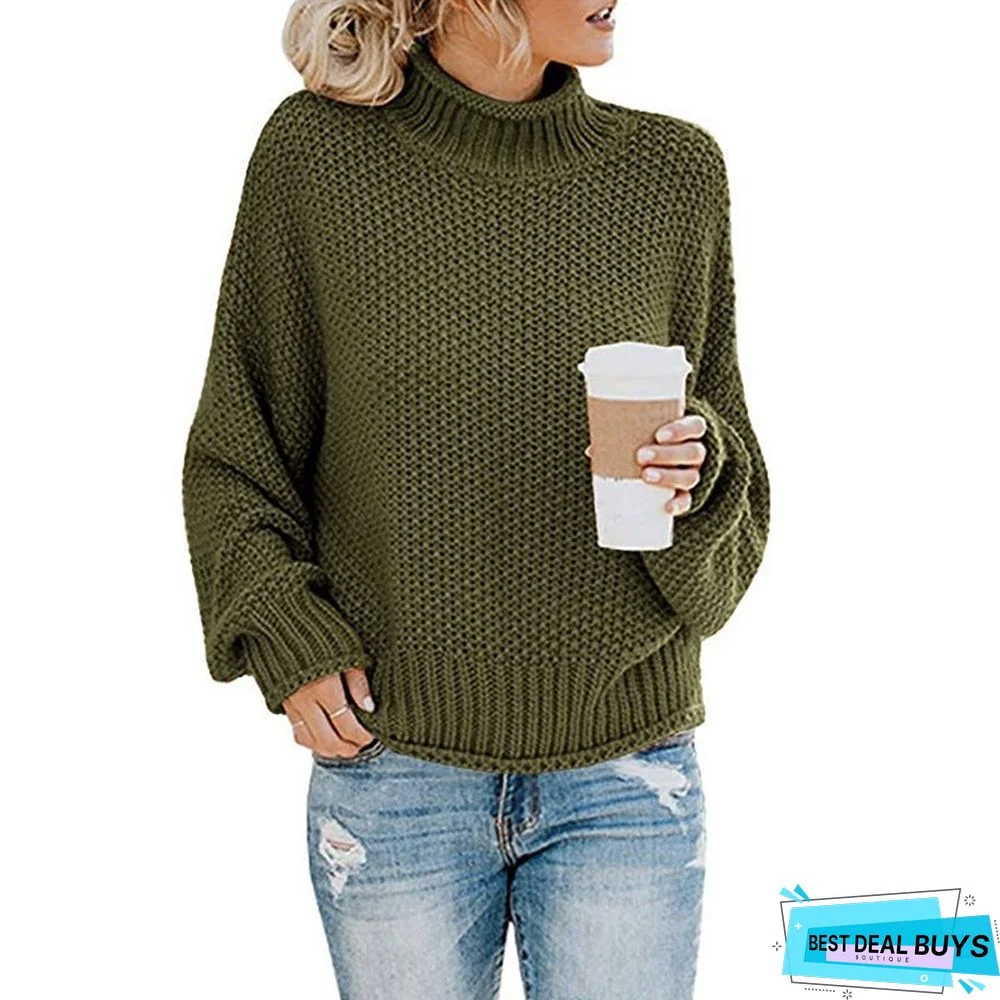 Autumn and Winter New Knitwear Women's Turtleneck Pullover