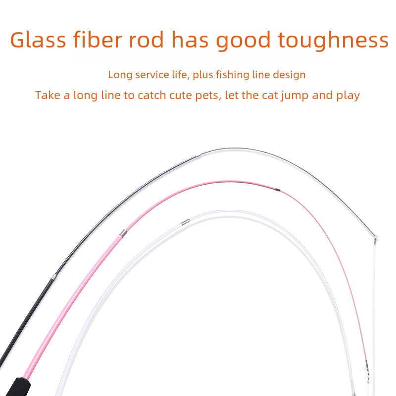 Cat Toy Teaser Wand Feather Interactive Toy For Cats Suitable For Indoor Outdoor Play