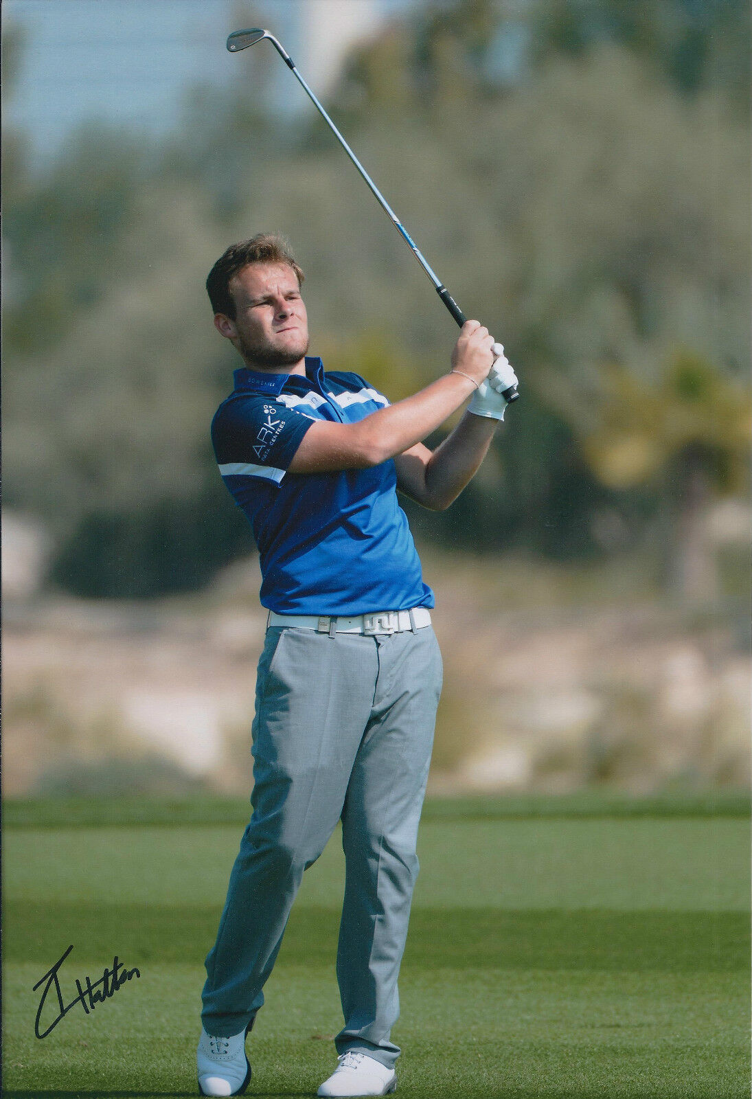 Tyrrell HATTON SIGNED AUTOGRAPH 12x8 Photo Poster painting AFTAL COA St Andrews Golf Scotland