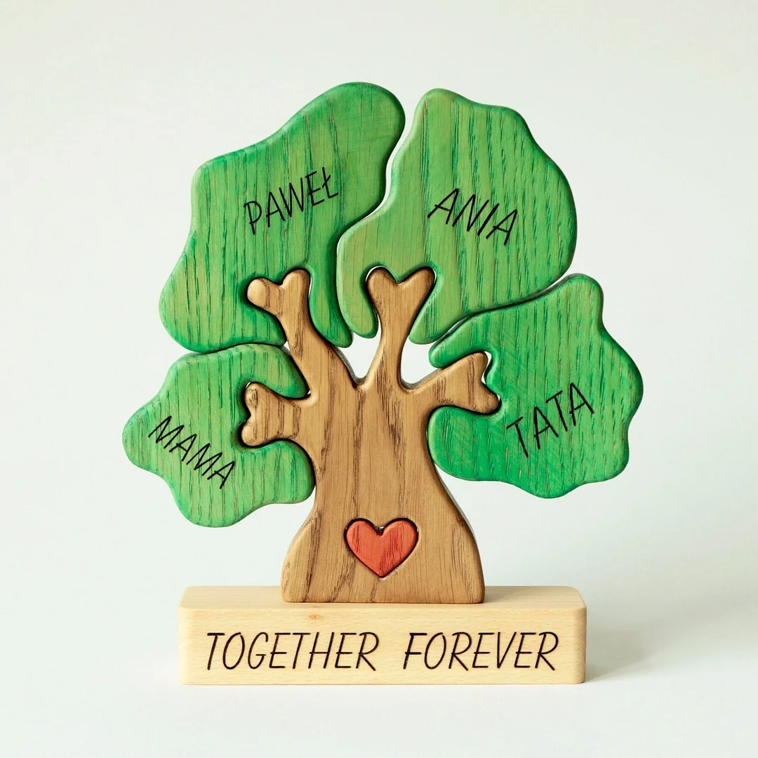 Wooden family tree family puzzle lanc&love