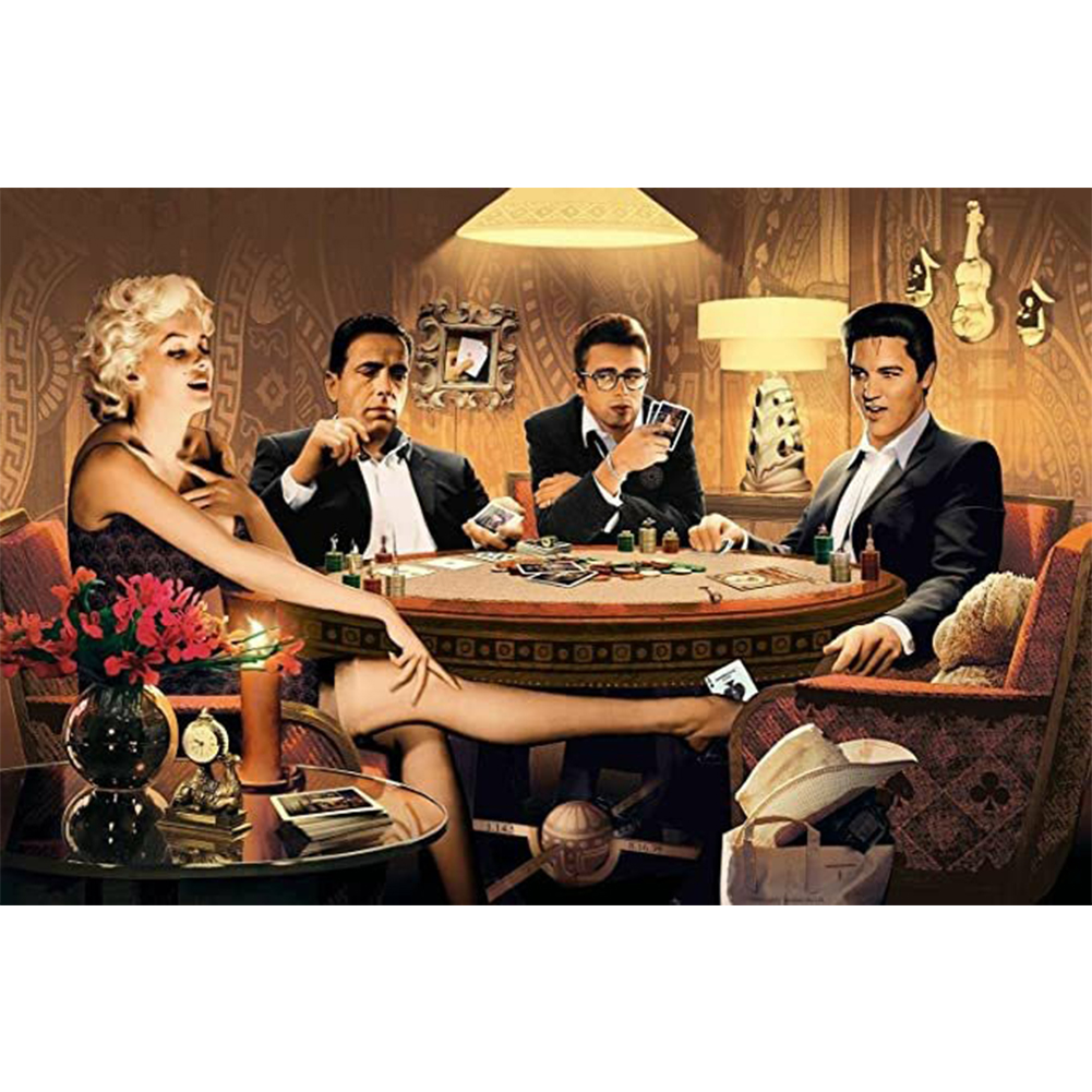 

Marilyn Monroe Plays Cards - Round Drill Diamond Painting - 40*30CM, 501 Original