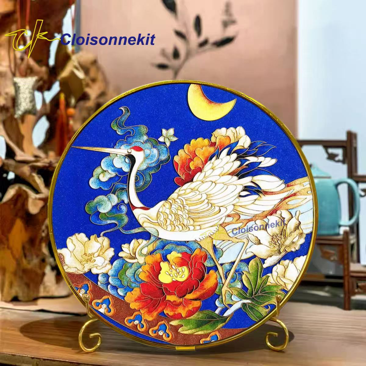 Crane in the Flower - Cloisonne DIY Painting Kits - Cloisonnekit