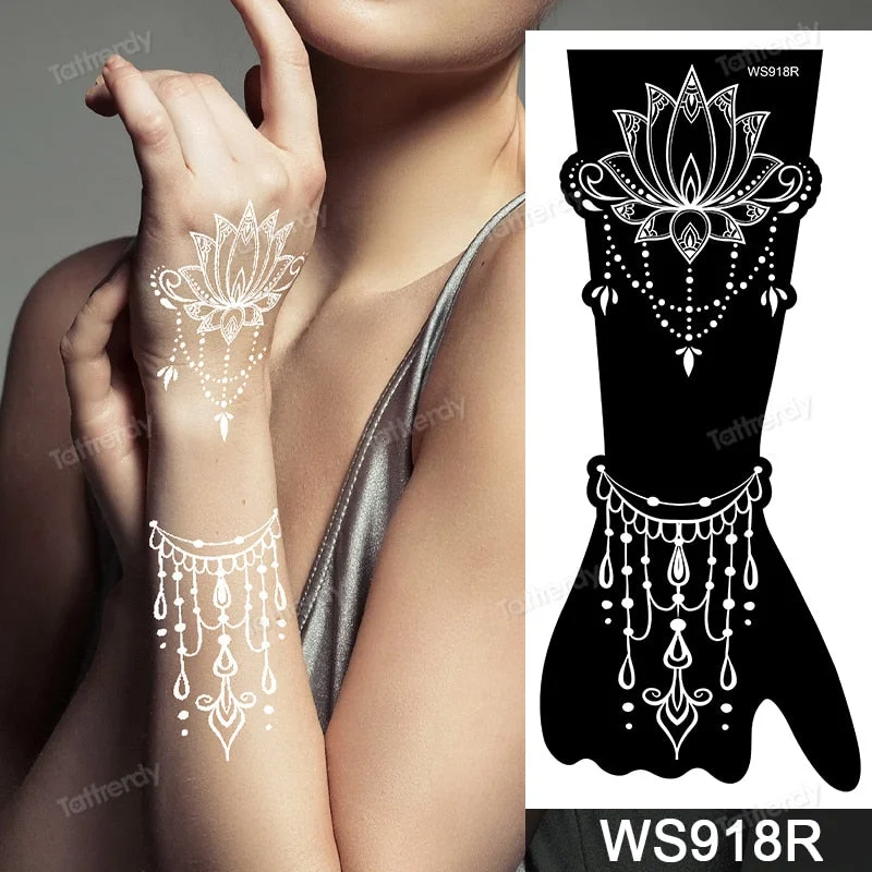 1 Sheet Flower Lace Henna Stencil Body Art Temporary Tattoo Sticker Airbrush Print Stencil Stamp Plates Template Mandala Wedding