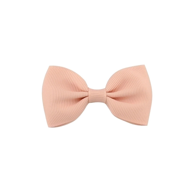 Solid Color Children’s Bow European Version Cute Hairpin Baby Hair Accessories Flat Head Bow Tie 643